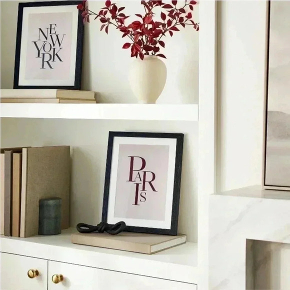 NWT 11" × 14" New York Framed Under Glass with Mat Dark Wood - Studio McGee - Picture 3 of 4